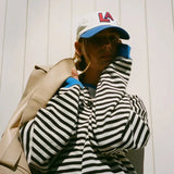 Mia | Women's Loose Fit Striped Casual Jumper