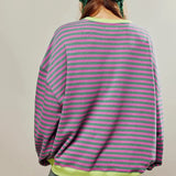 Mia | Women's Loose Fit Striped Casual Jumper