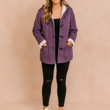 Women's Hooded Winter Jacket – Insulated Lined Toggle Jacket
