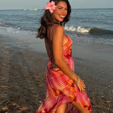Isla | Floral Print Maxi Dress with Thin Straps