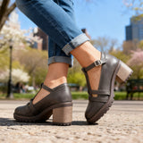 Beatrice | T-Strap Block Heel Loafers