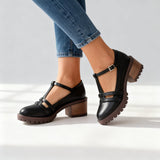 Beatrice | T-Strap Block Heel Loafers