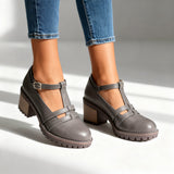 Beatrice | T-Strap Block Heel Loafers
