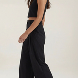 Evie | Cropped Top & Wide-Leg Trouser Set – Modern Elegant Two Piece