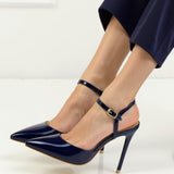 Freya | Women's Pointed Toe Ankle Strap Pumps