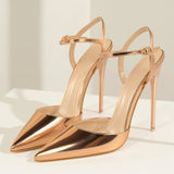 Freya | Women's Pointed Toe Ankle Strap Pumps