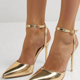 Freya | Women's Pointed Toe Ankle Strap Pumps