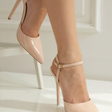 Freya | Women's Pointed Toe Ankle Strap Pumps