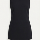 Amber | Women’s Black and White Pleated Midi Dress – Elegant Sleeveless Dress