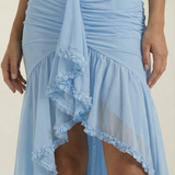 Octavia | High-Low Maxi Dress with Ruffle Detail