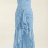 Octavia | High-Low Maxi Dress with Ruffle Detail