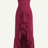 Octavia | High-Low Maxi Dress with Ruffle Detail