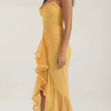 Octavia | High-Low Maxi Dress with Ruffle Detail