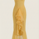 Octavia | High-Low Maxi Dress with Ruffle Detail