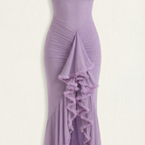Octavia | High-Low Maxi Dress with Ruffle Detail