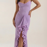 Octavia | High-Low Maxi Dress with Ruffle Detail