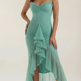 Octavia | High-Low Maxi Dress with Ruffle Detail