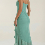 Octavia | High-Low Maxi Dress with Ruffle Detail