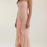 Octavia | High-Low Maxi Dress with Ruffle Detail