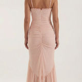 Octavia | High-Low Maxi Dress with Ruffle Detail