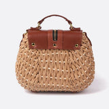 Georgia | Compact Straw Crossbody Bag with Tassel Detail