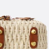 Georgia | Compact Straw Crossbody Bag with Tassel Detail