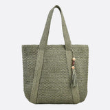 Margot | Oversized Straw Tote with Zip Closure