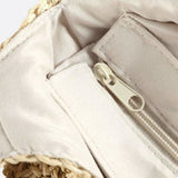 Rosalie | Straw Shoulder Bag with Zip Closure