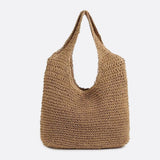 Rosalie | Straw Shoulder Bag with Zip Closure