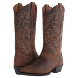 Women's Classic Cowboy Boots with Decorative Stitching – Mid-Calf Western Boots, Autumn Winter