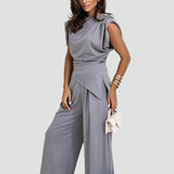 Dahlia | Sleeveless Two-Piece Set with Wide-Leg Trousers