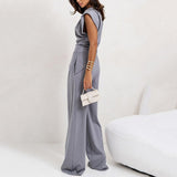 Dahlia | Sleeveless Two-Piece Set with Wide-Leg Trousers