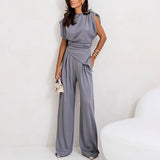 Dahlia | Sleeveless Two-Piece Set with Wide-Leg Trousers