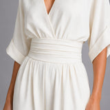 Isla | Denim Summer Jumpsuit with Cinched Waist
