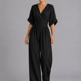 Isla | Denim Summer Jumpsuit with Cinched Waist